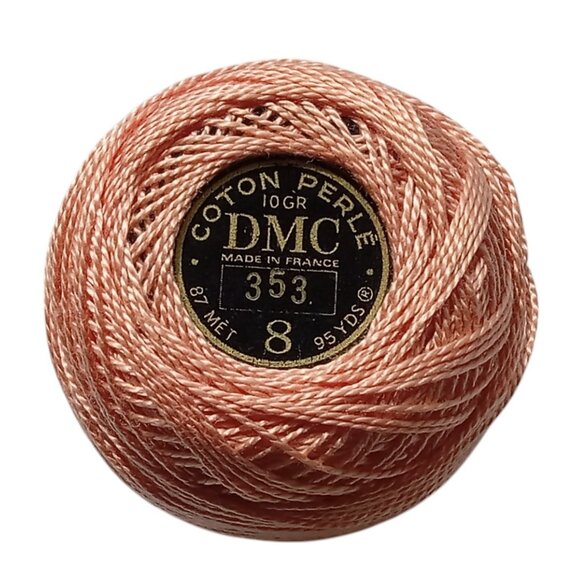 🎯 10 for $10 / DMC Coton Perle Light Coral Color 353 Size 8 Thread - Picture 5 of 11
